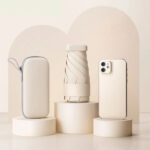 Parapluie de poche beige