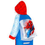 Parka garçon anti-pluie avec motif spider-man et capuche