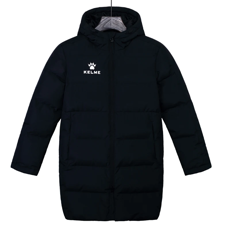 Parka garçon mi-longue noire épaisse avec capuche Parka garçon mi-longue noire épaisse avec capuche