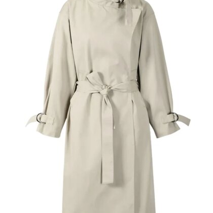 Parka légère femme beige style trench avec ceinture