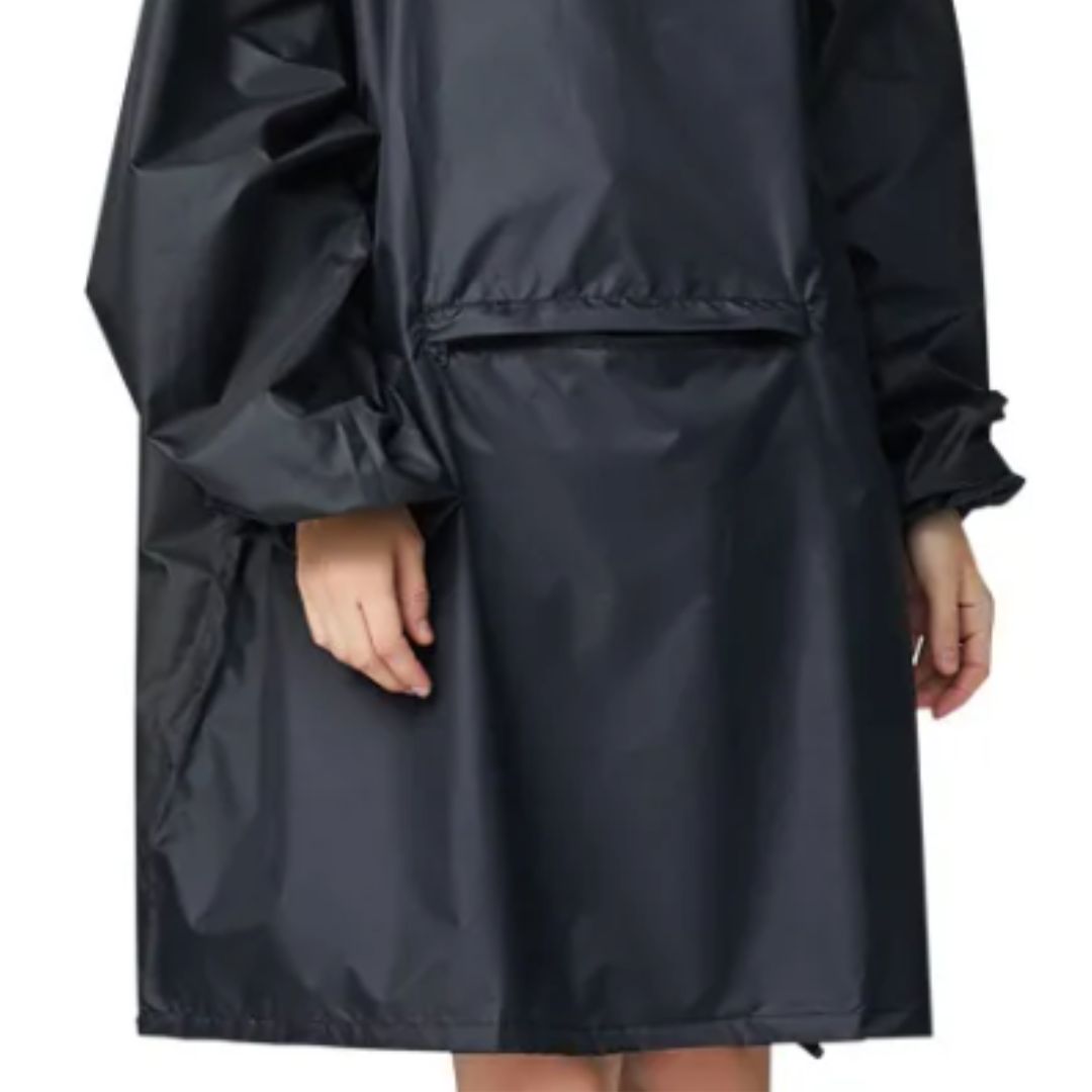Parka légère femme type poncho à capuche imperméable