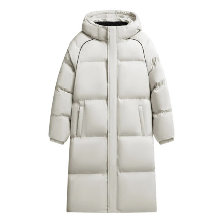 Parka foot homme chauffante et matelassée sur fond blanc